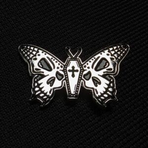 Pin Mariposa Calaveras y Tumba