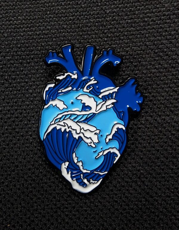 Pin Corazon Mar Olas