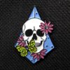 Pin calavera flores