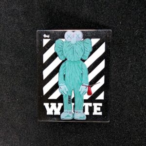Pin Kaws off white turquesa