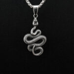 Collar Colgante Hombre Serpiente Punk Dark Tattoo