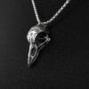 Collar Colgante Hombre Calavera Ave Punk Dark Tattoo
