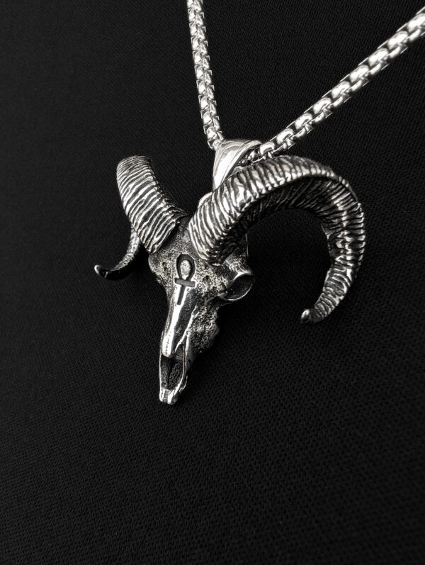 Collar Colgante Hombre Cabra Satanica Punk Dark Tattoo