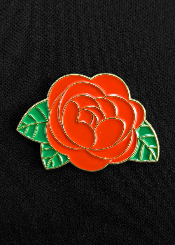 Pin Rosa Flor Roja