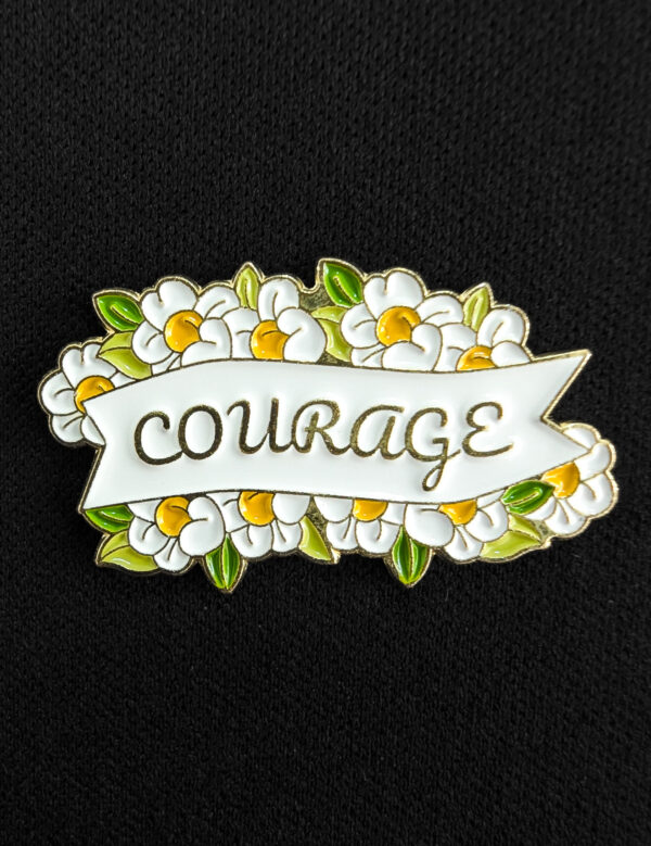 Pin Flores "Coraje"