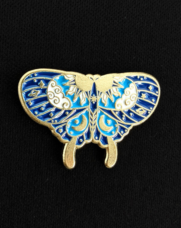 Pin Polilla Azul